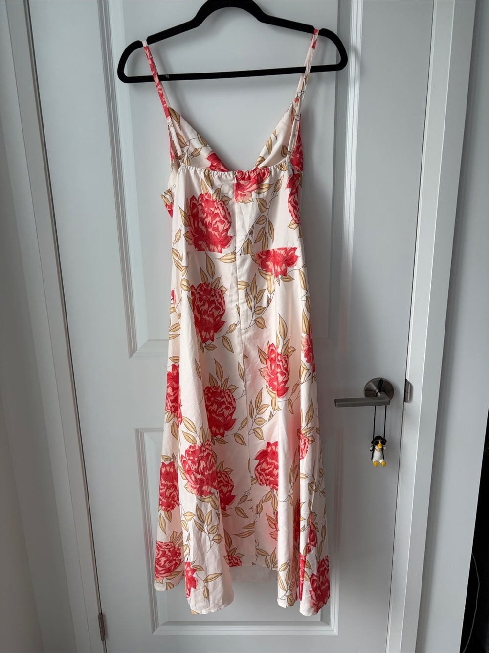 Amazon Tie Front Open Back Floral Slit Beach Dress - Picture 5 of 8